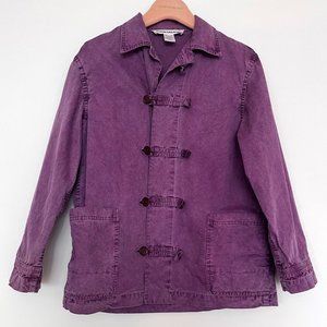 Caron Callahan Garment Dyed Purple Utility Jacket